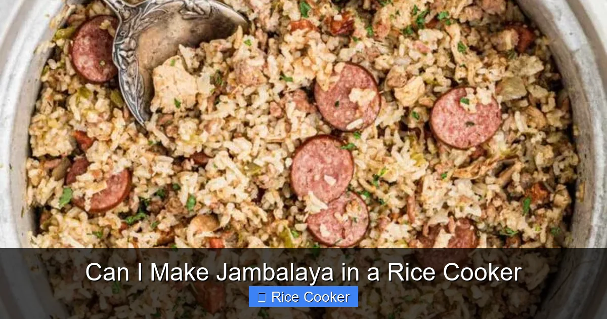 Can I Make Jambalaya in a Rice Cooker