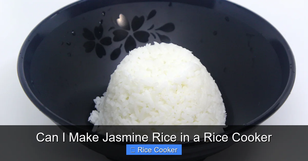 Can I Make Jasmine Rice in a Rice Cooker
