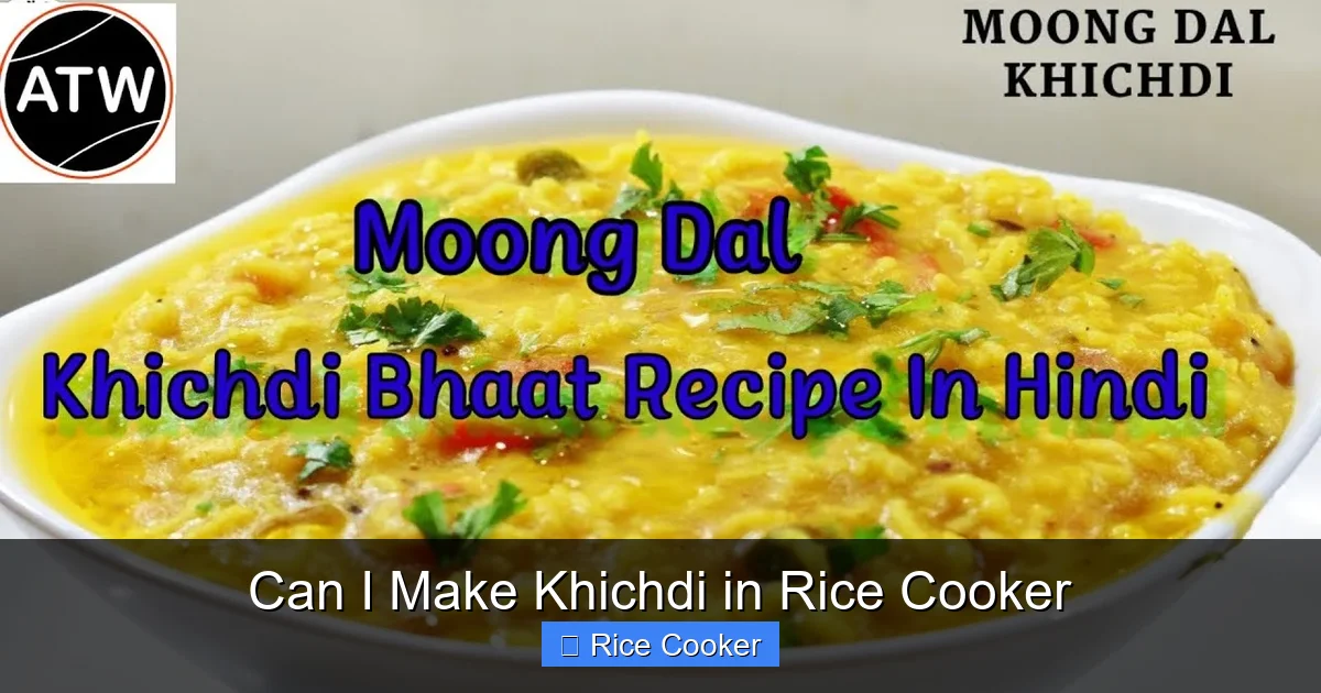 Can I Make Khichdi in Rice Cooker