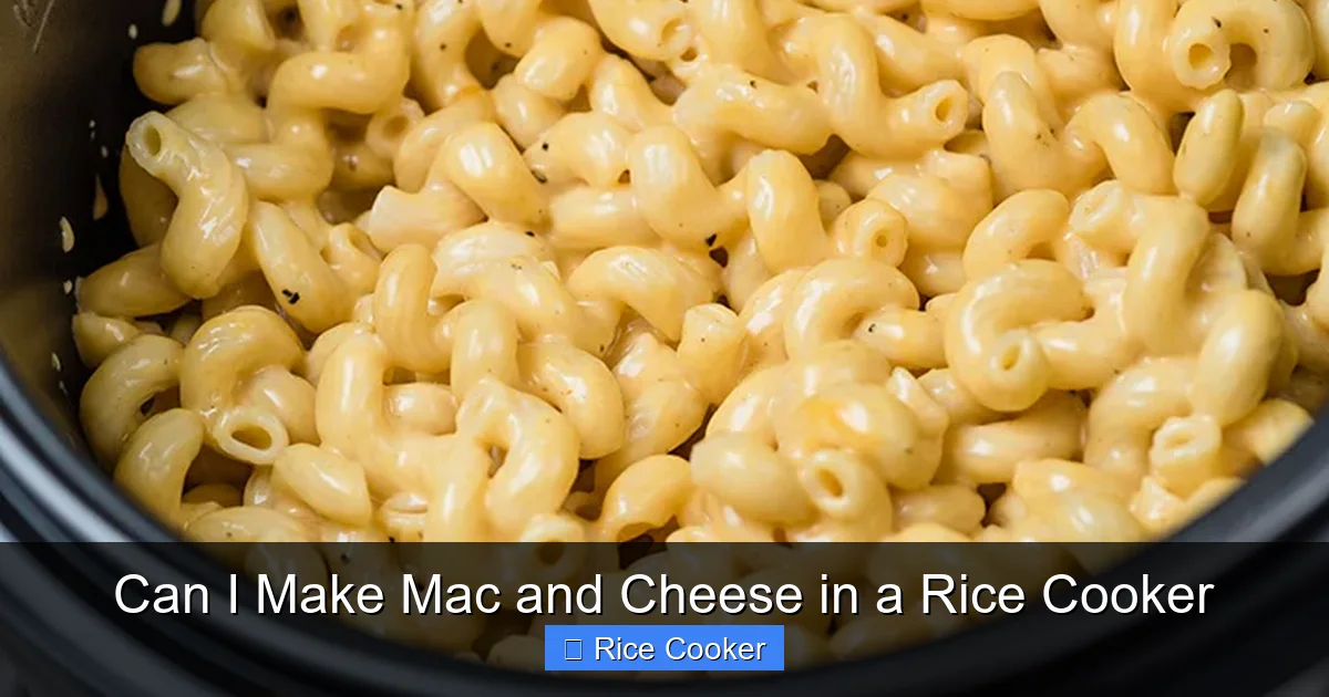 Can I Make Mac and Cheese in a Rice Cooker