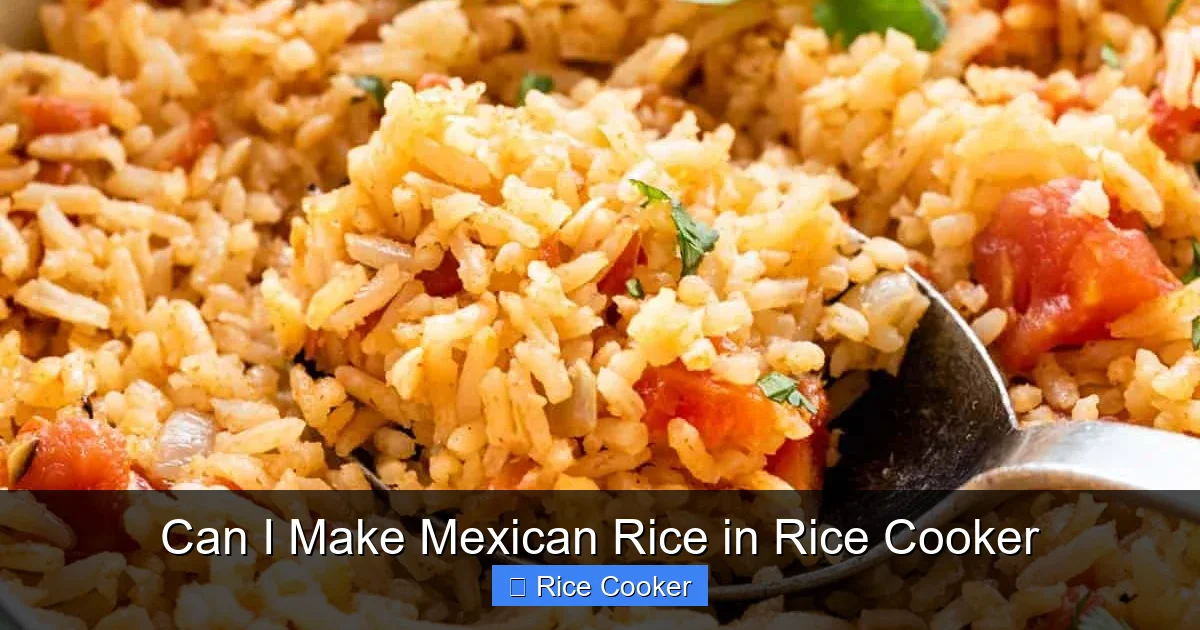 Can I Make Mexican Rice in Rice Cooker