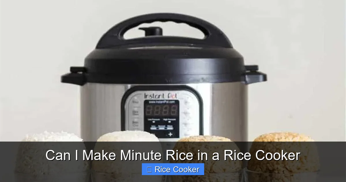 Can I Make Minute Rice in a Rice Cooker