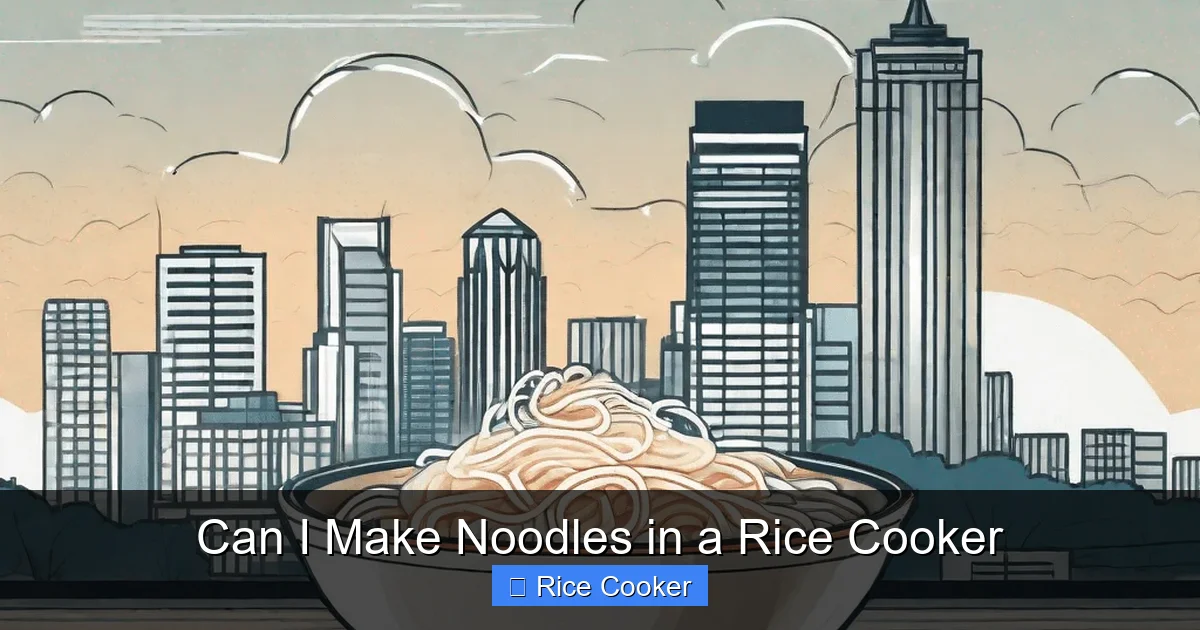 Can I Make Noodles in a Rice Cooker