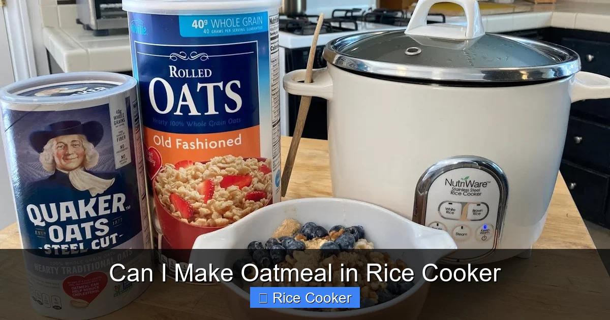 Can I Make Oatmeal in Rice Cooker