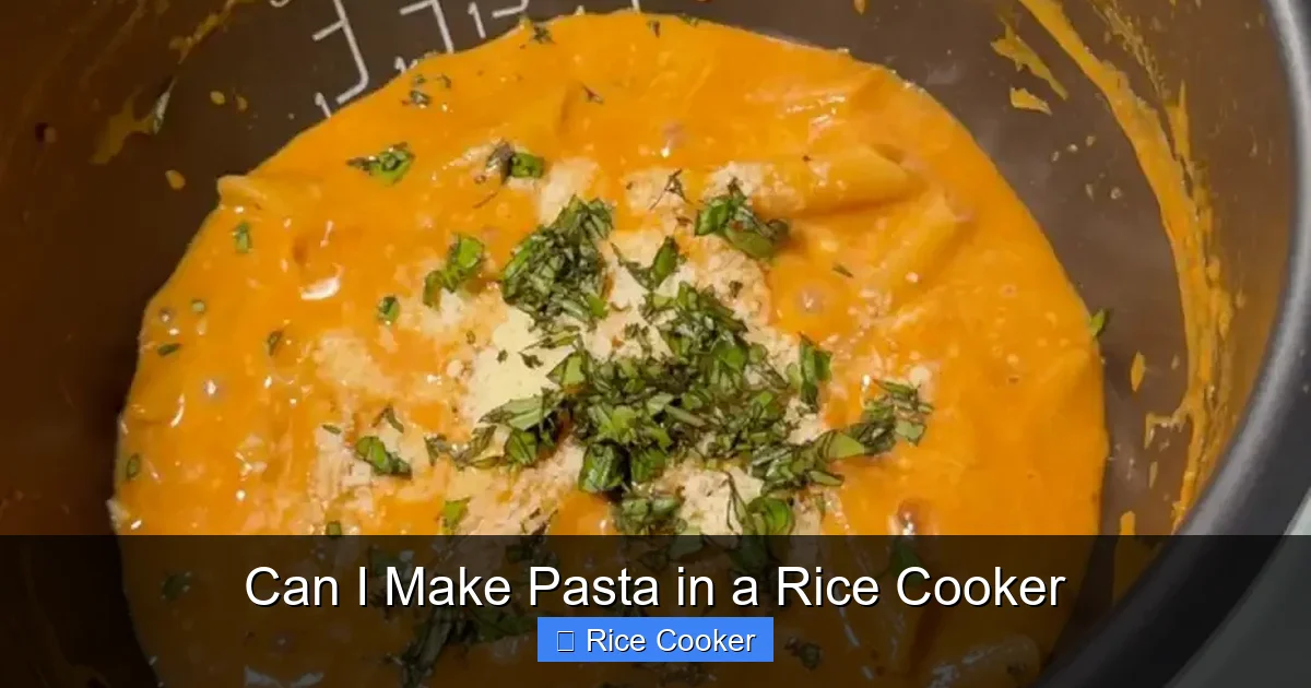 Can I Make Pasta in a Rice Cooker
