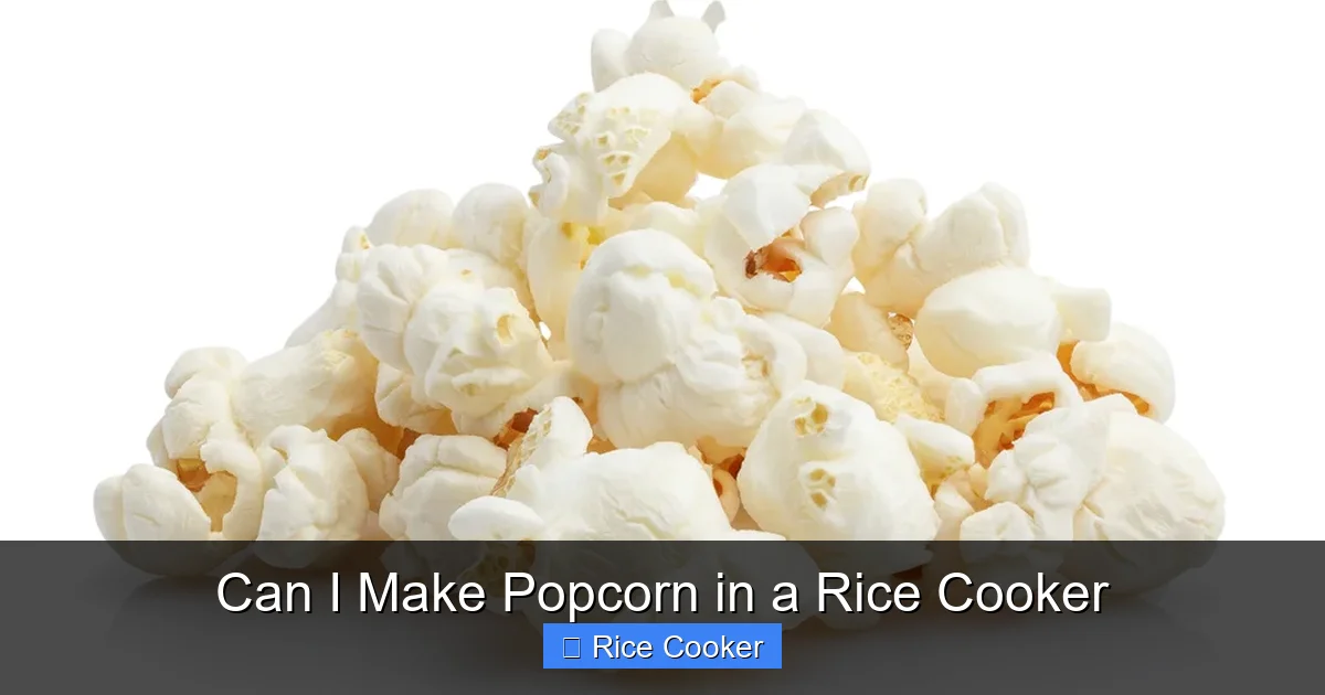 Can I Make Popcorn in a Rice Cooker