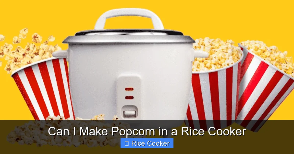 Can I Make Popcorn in a Rice Cooker