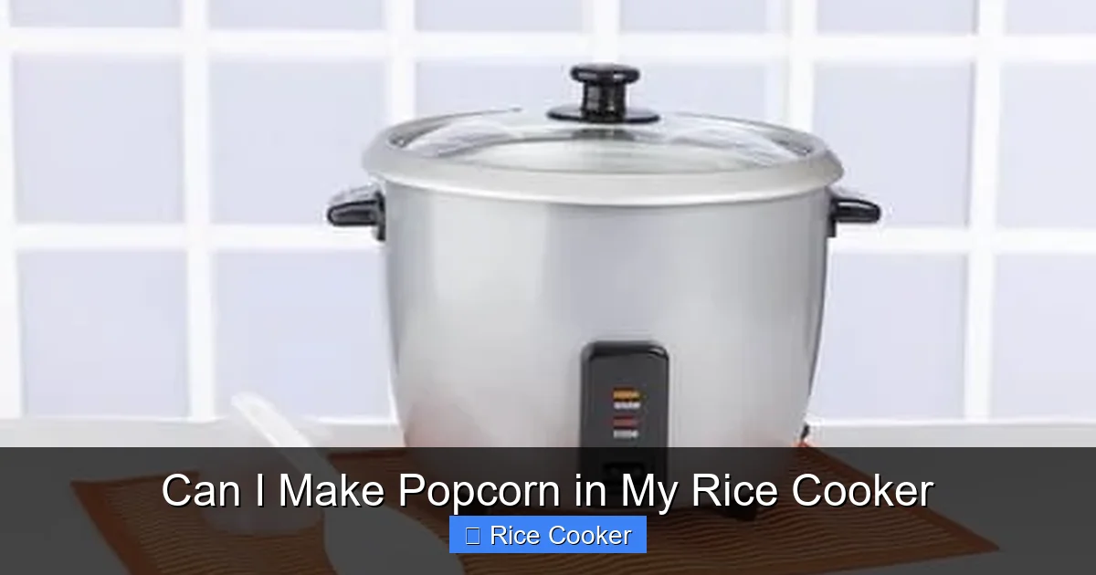 Can I Make Popcorn in My Rice Cooker