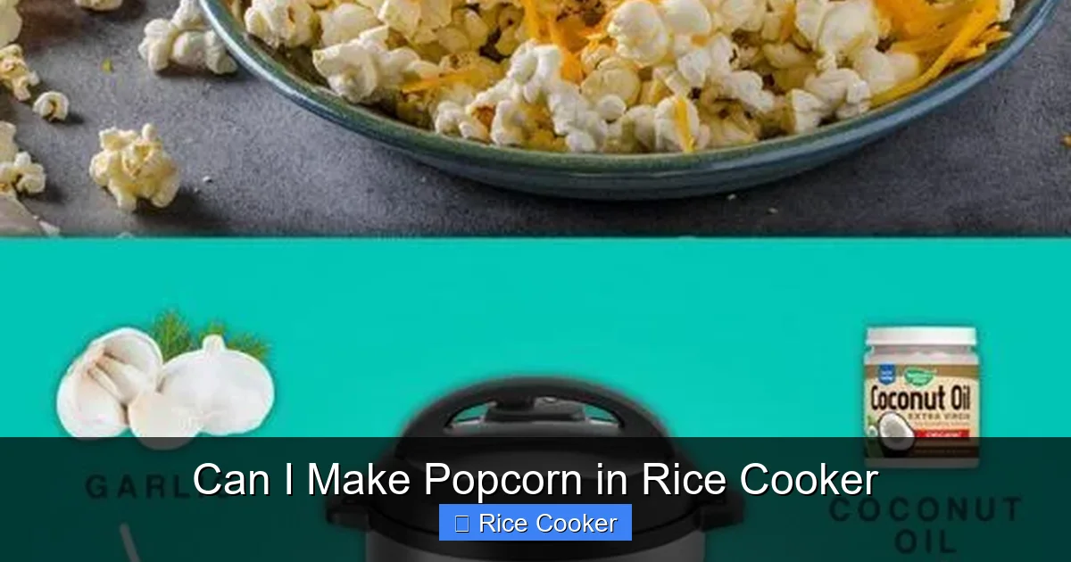 Can I Make Popcorn in Rice Cooker