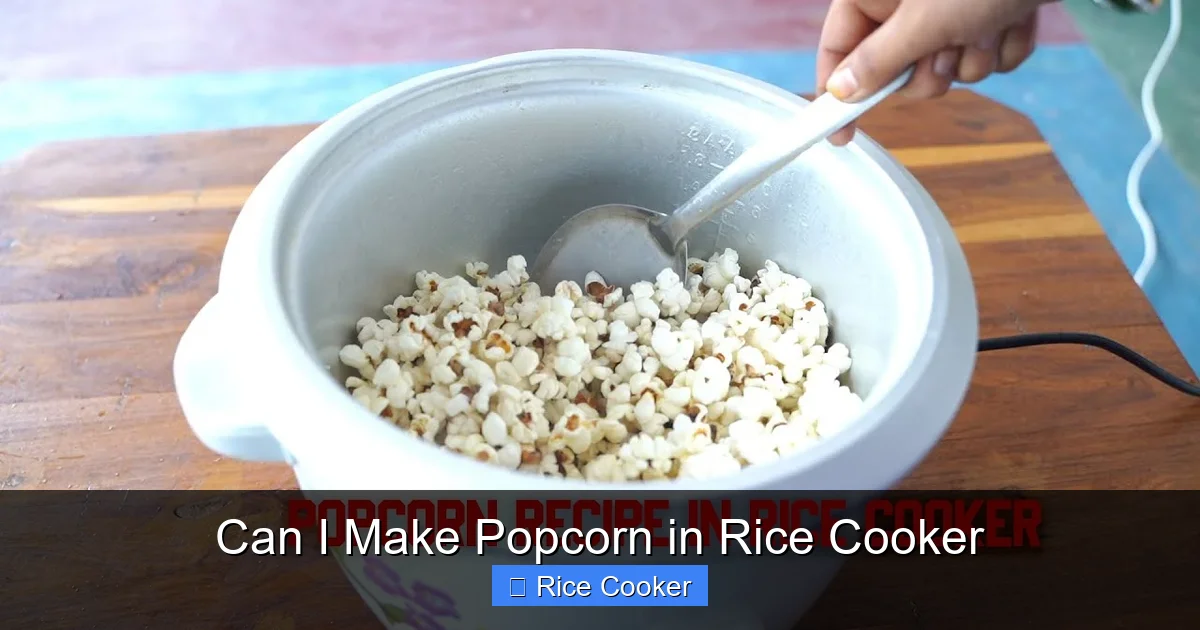 Can I Make Popcorn in Rice Cooker