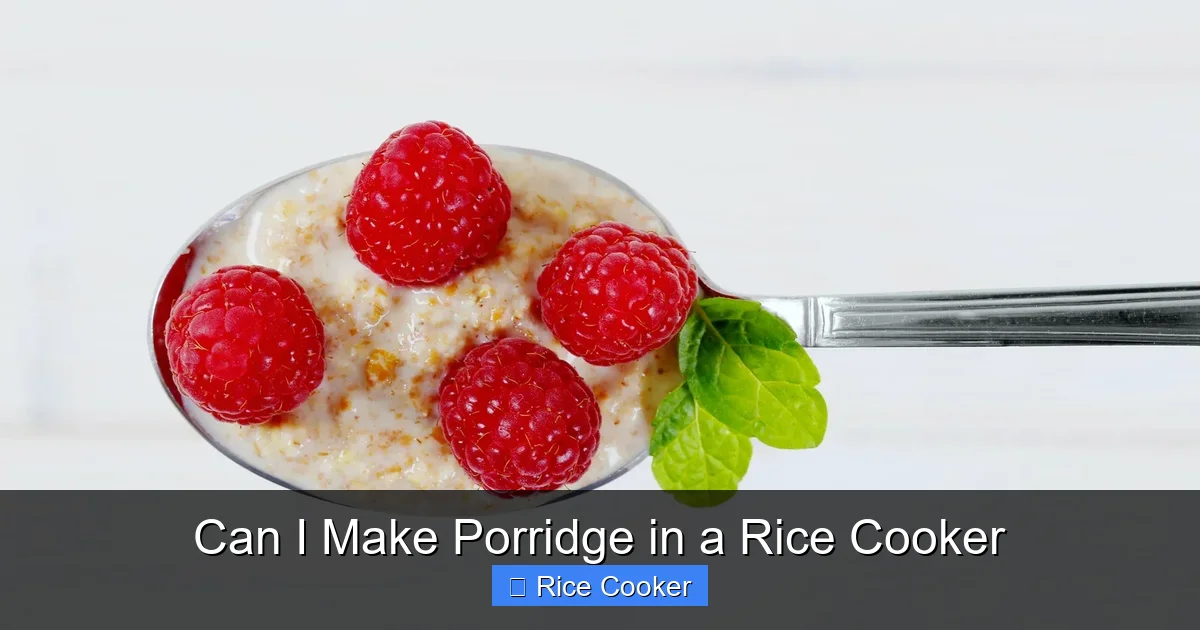 Can I Make Porridge in a Rice Cooker