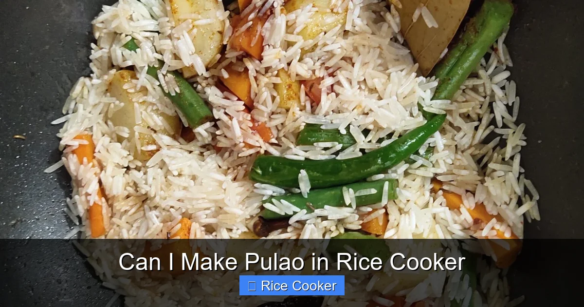 Can I Make Pulao in Rice Cooker