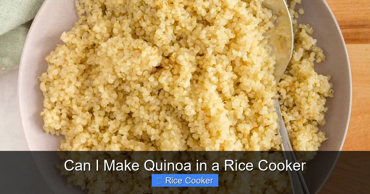 Can I Make Quinoa in a Rice Cooker
