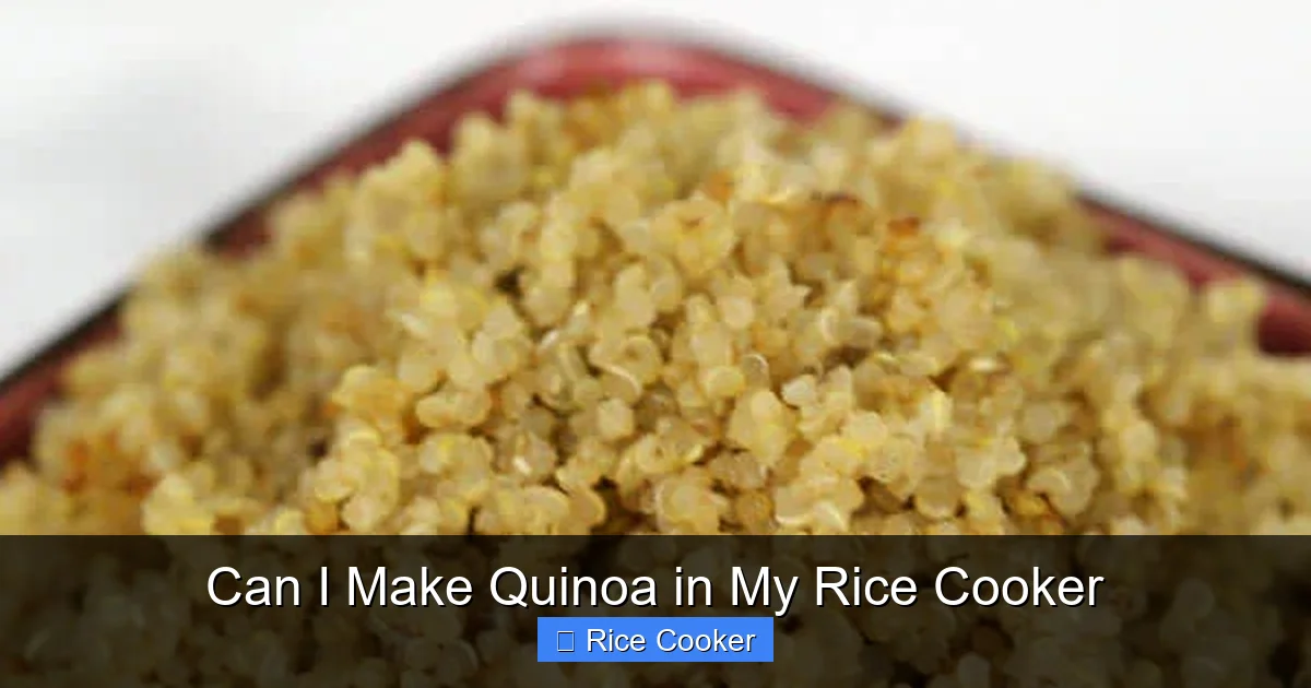 Can I Make Quinoa in My Rice Cooker
