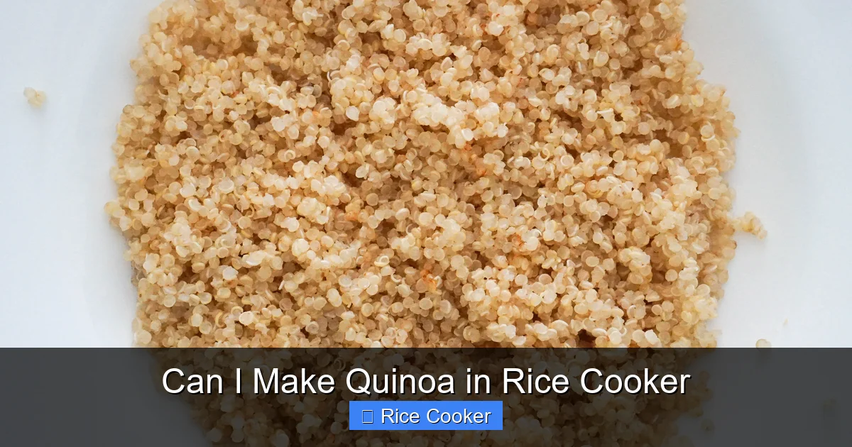Can I Make Quinoa in Rice Cooker