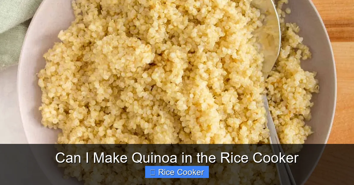 Can I Make Quinoa in the Rice Cooker