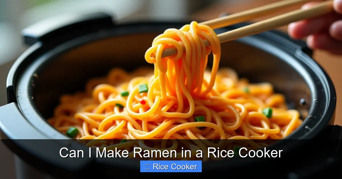 Can I Make Ramen in a Rice Cooker
