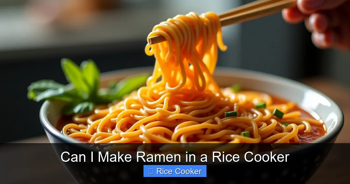 Can I Make Ramen in a Rice Cooker