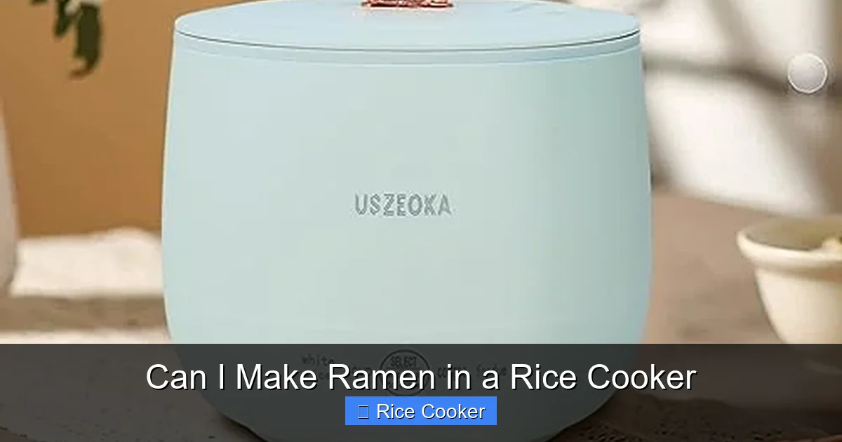 Can I Make Ramen in a Rice Cooker