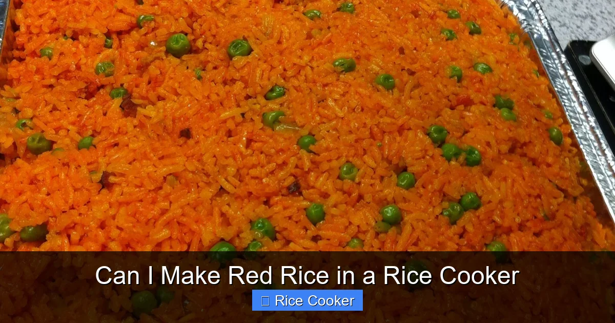 Can I Make Red Rice in a Rice Cooker