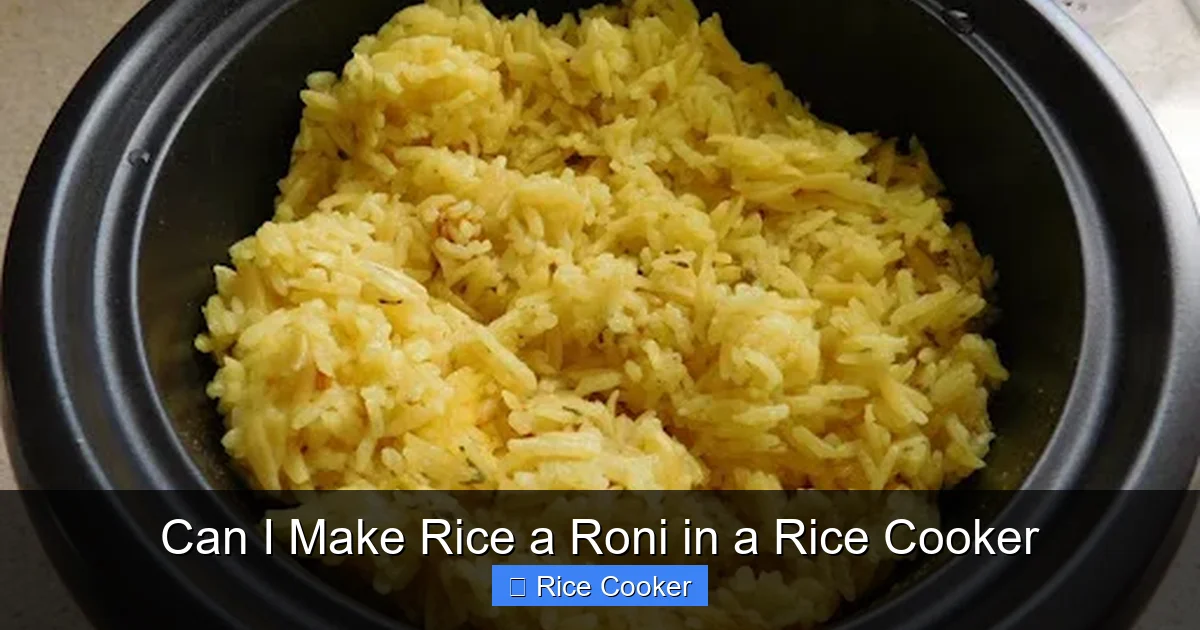 Can I Make Rice a Roni in a Rice Cooker