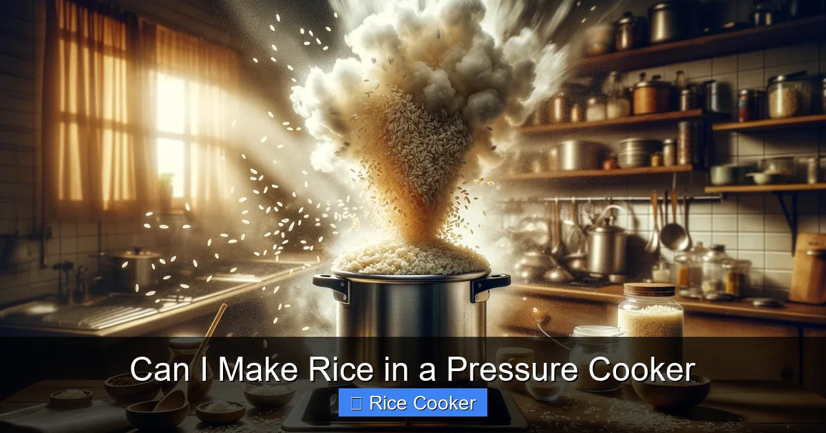 Can I Make Rice in a Pressure Cooker