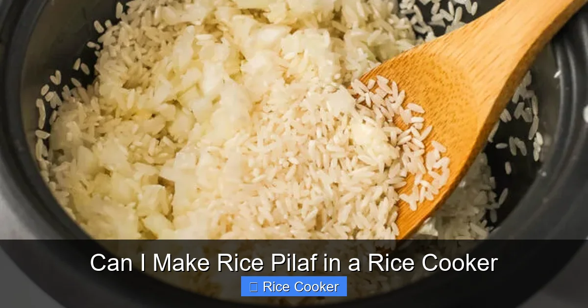 Can I Make Rice Pilaf in a Rice Cooker
