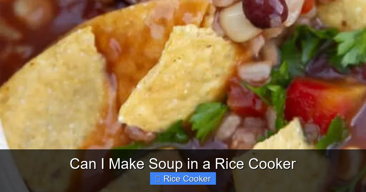 Can I Make Soup in a Rice Cooker