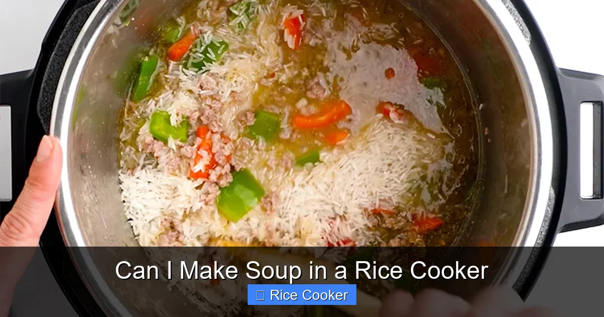 Can I Make Soup in a Rice Cooker