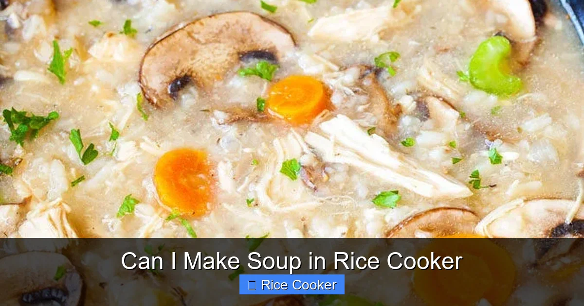 Can I Make Soup in Rice Cooker