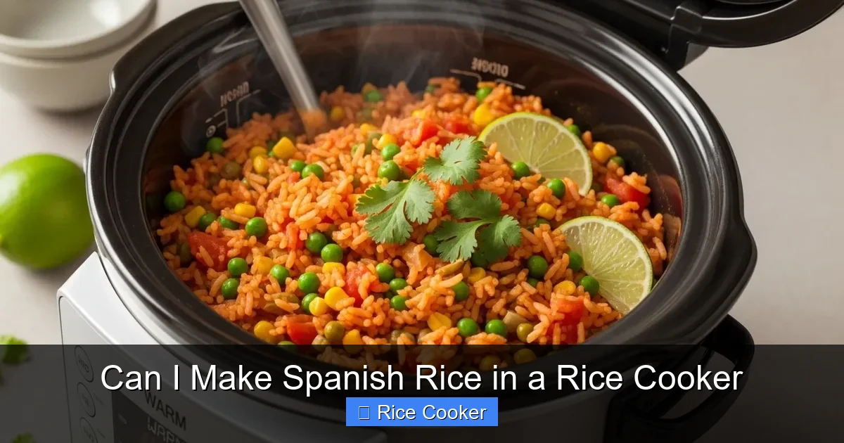 Can I Make Spanish Rice in a Rice Cooker