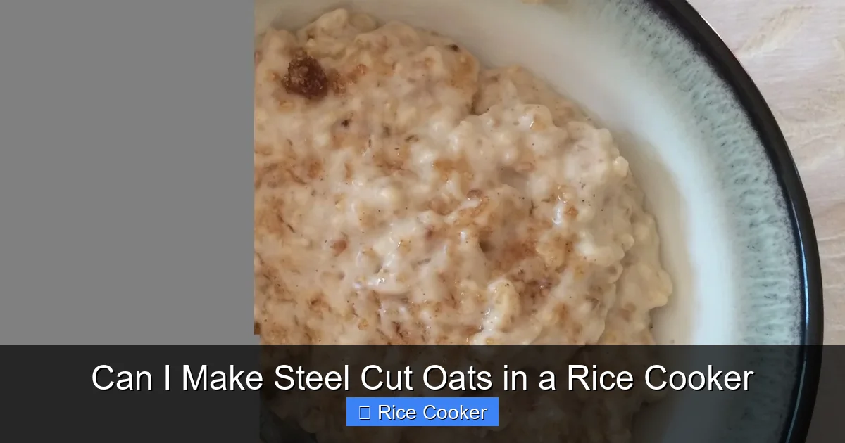 Can I Make Steel Cut Oats in a Rice Cooker