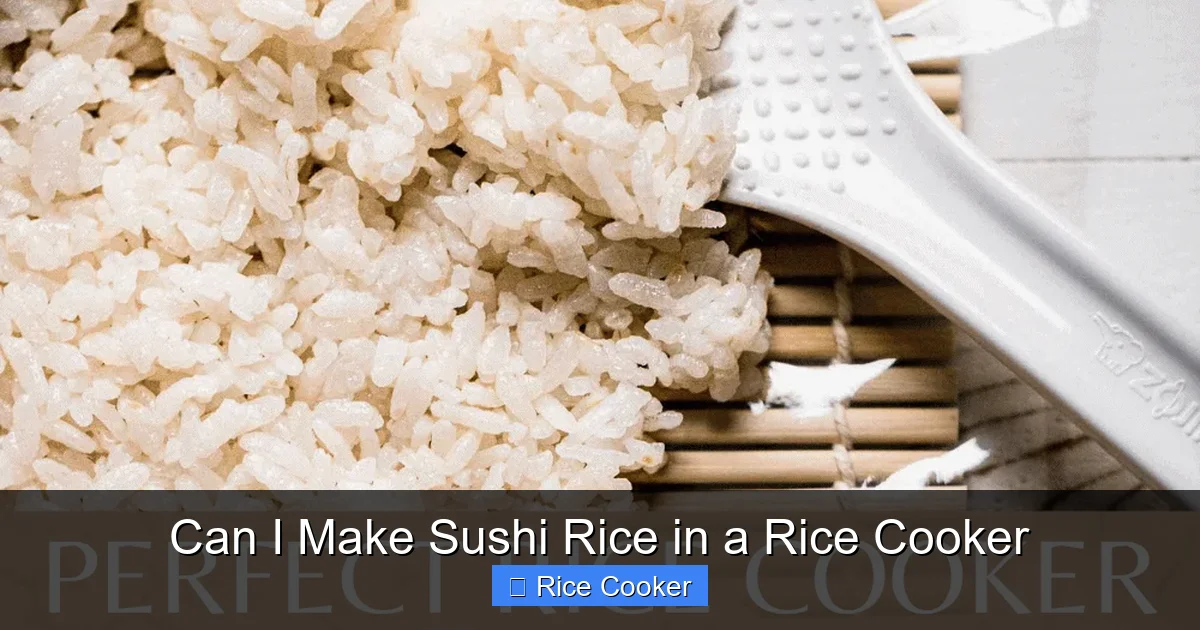 Can I Make Sushi Rice in a Rice Cooker