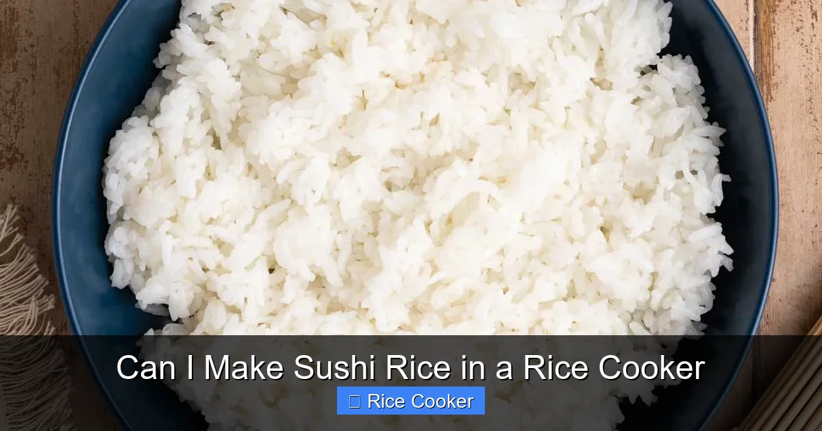 Can I Make Sushi Rice in a Rice Cooker