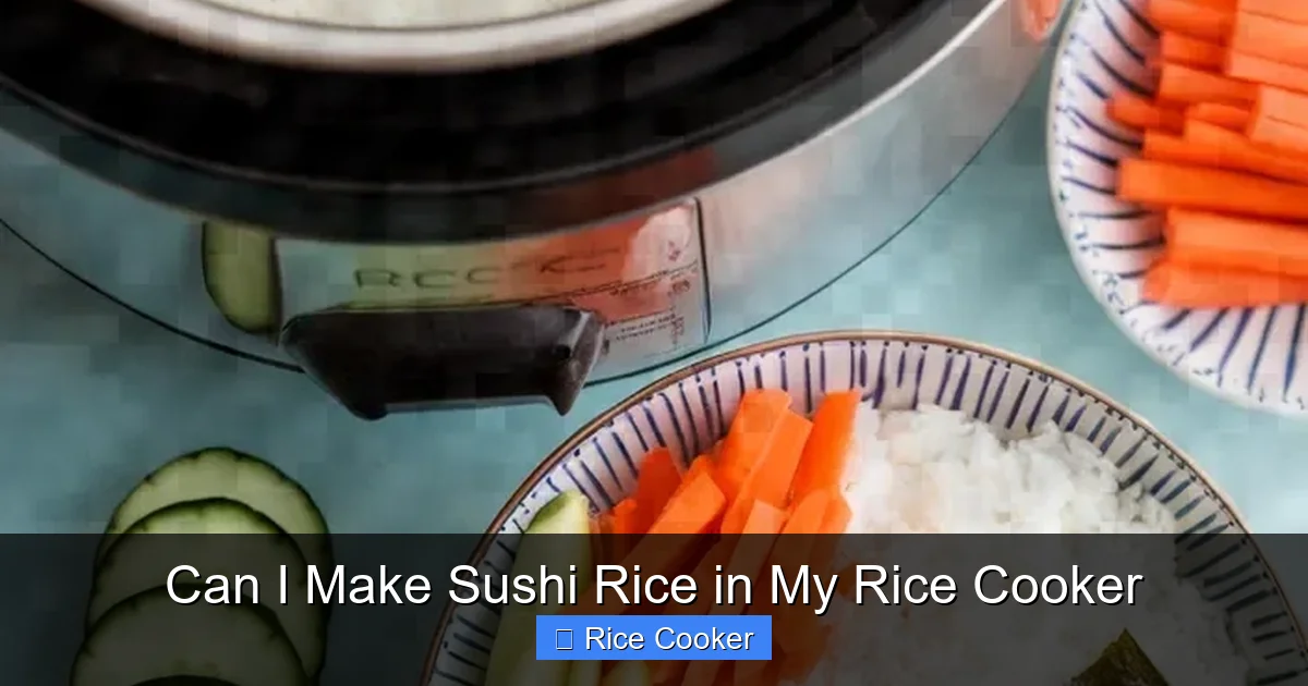 Can I Make Sushi Rice in My Rice Cooker