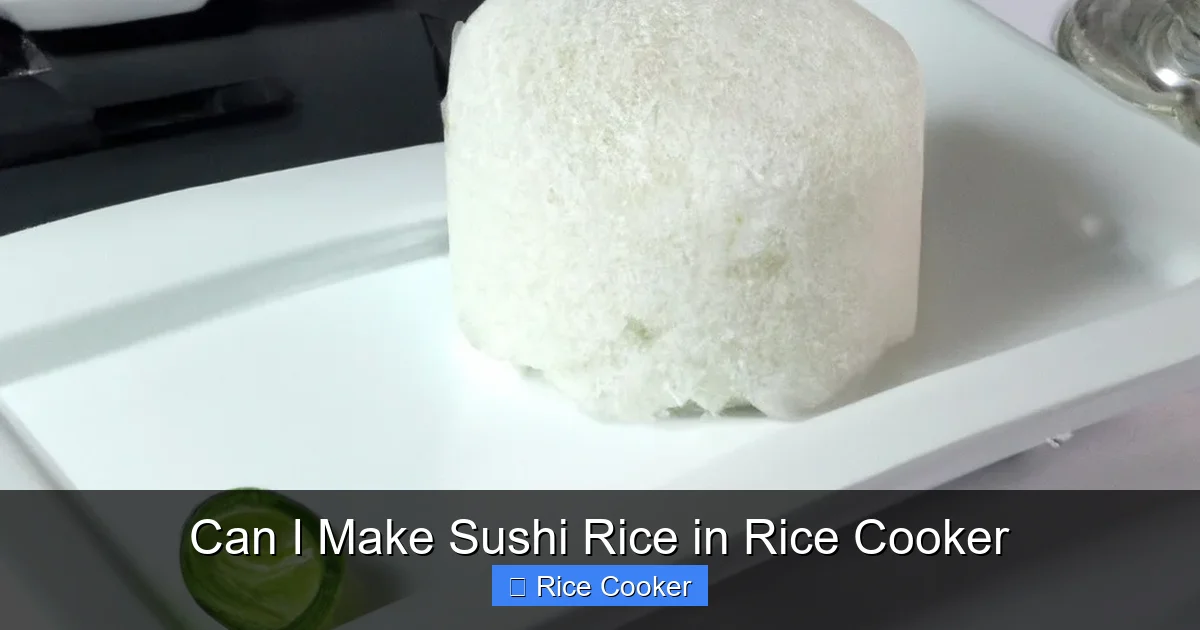 Can I Make Sushi Rice in Rice Cooker