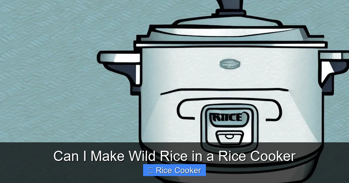 Can I Make Wild Rice in a Rice Cooker