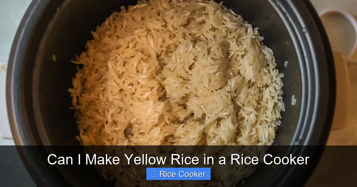 Can I Make Yellow Rice in a Rice Cooker
