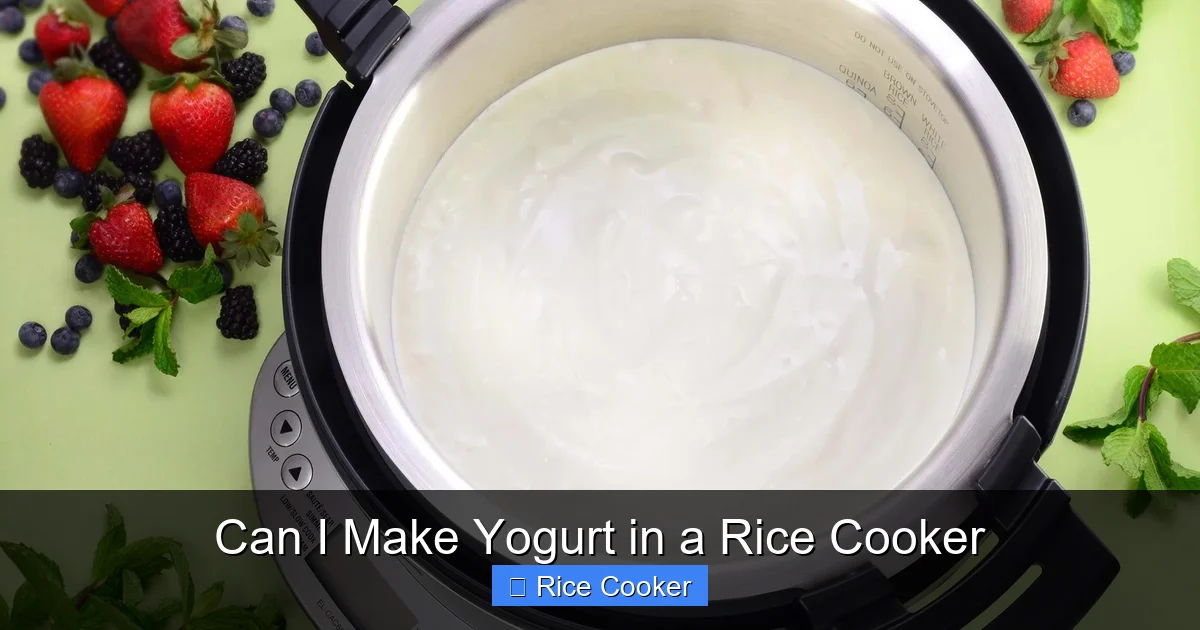 Can I Make Yogurt in a Rice Cooker