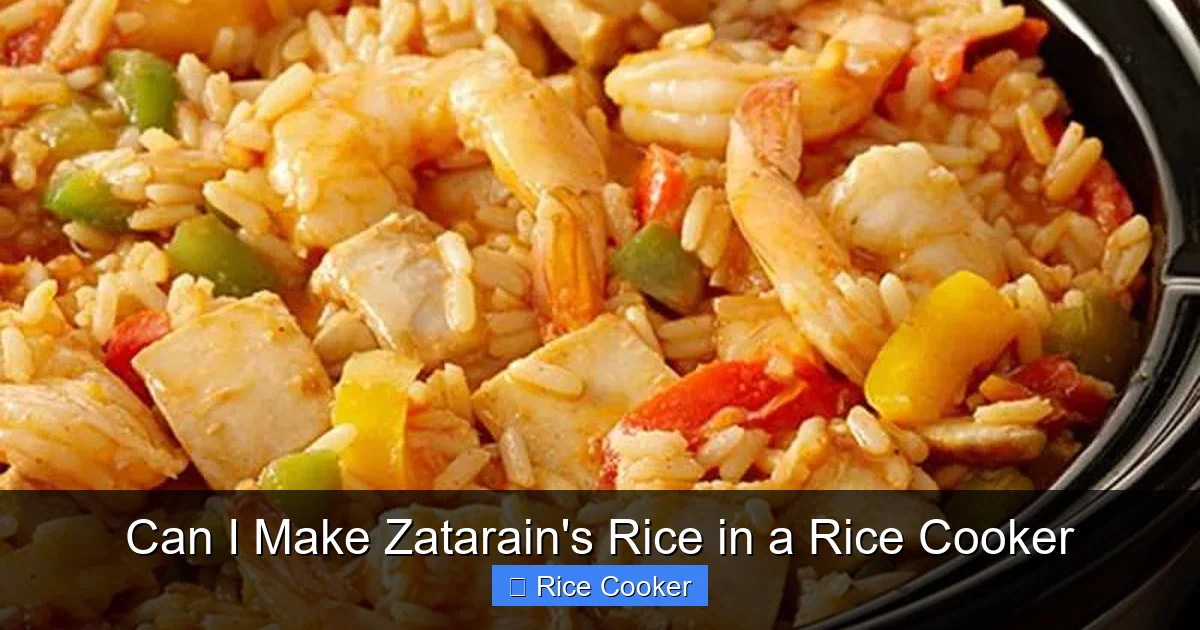 Can I Make Zatarain's Rice in a Rice Cooker
