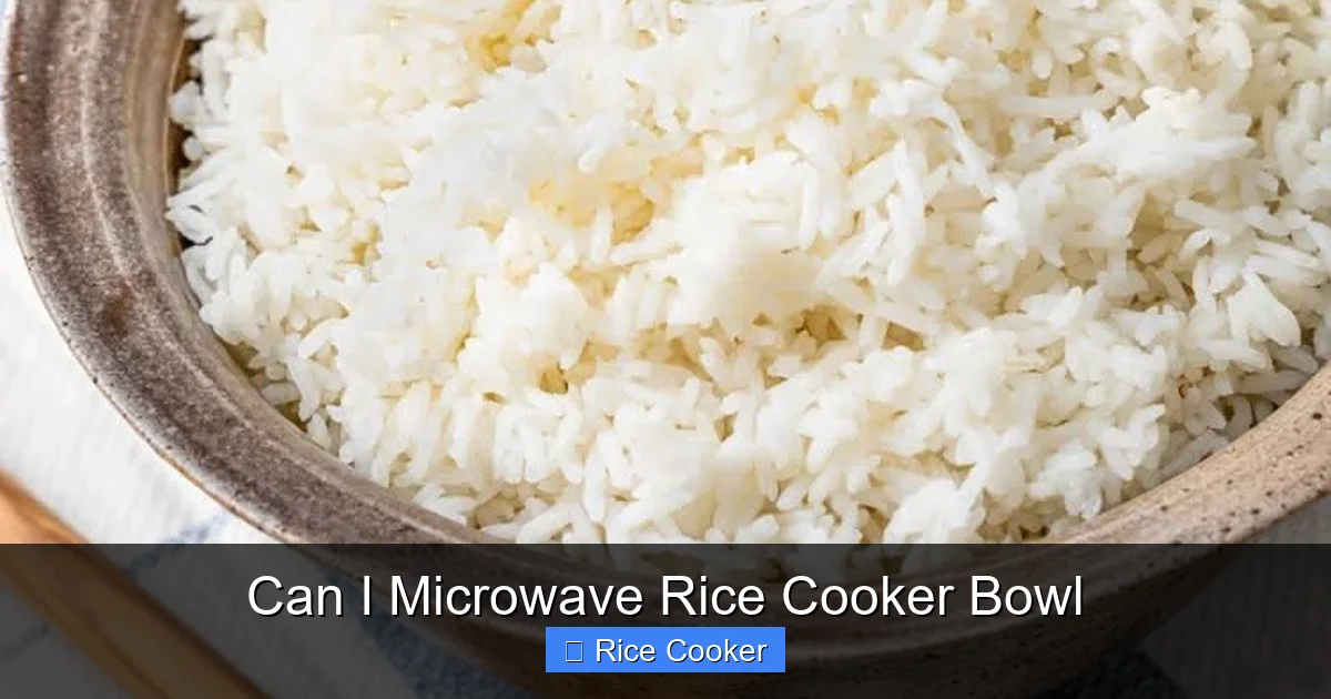 Can I Microwave Rice Cooker Bowl