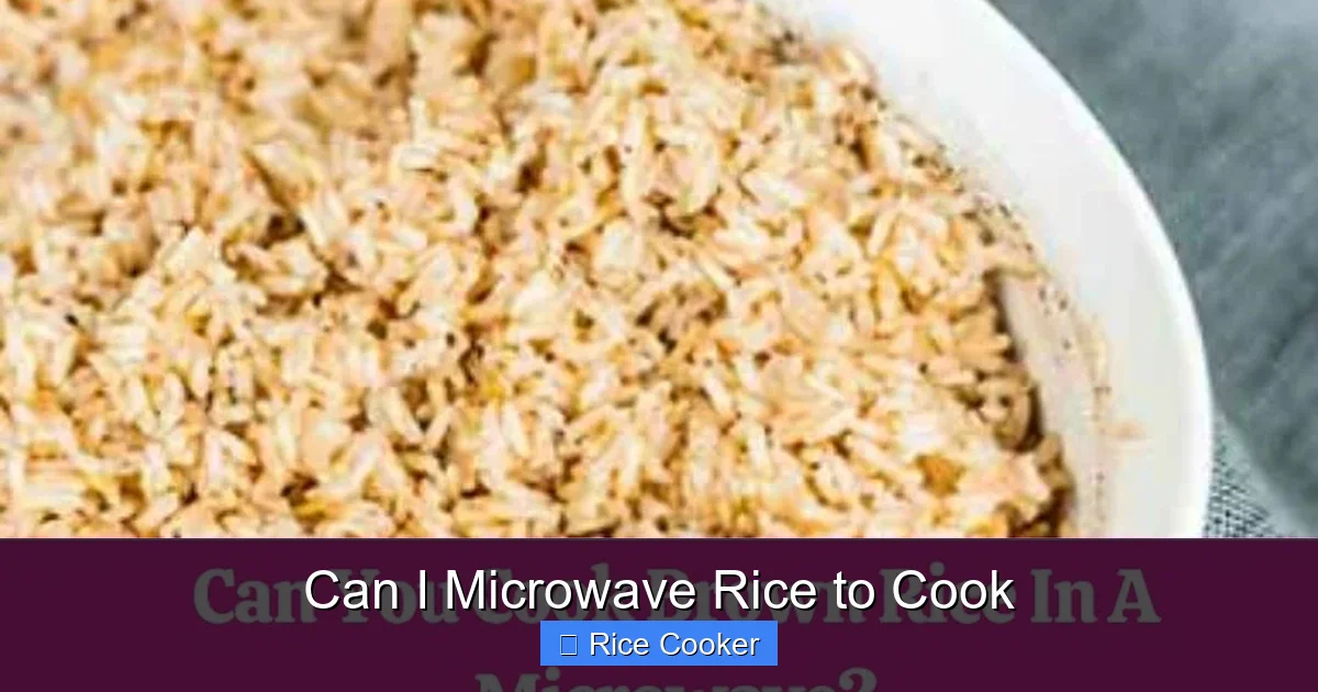 Can I Microwave Rice to Cook