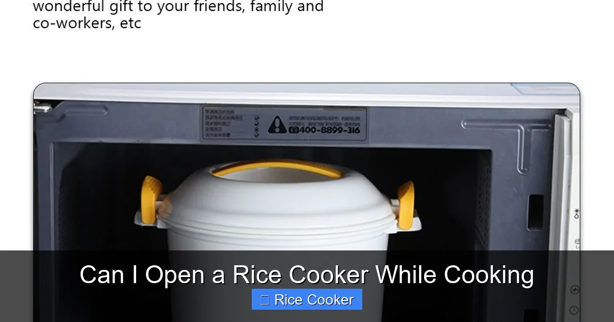 Can I Open a Rice Cooker While Cooking