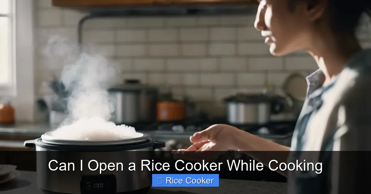 Can I Open a Rice Cooker While Cooking