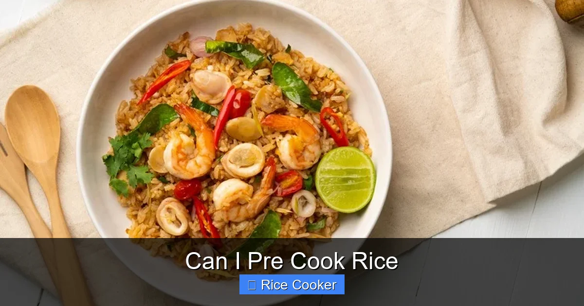 Can I Pre Cook Rice