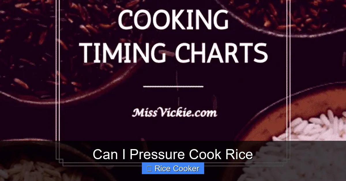 Can I Pressure Cook Rice