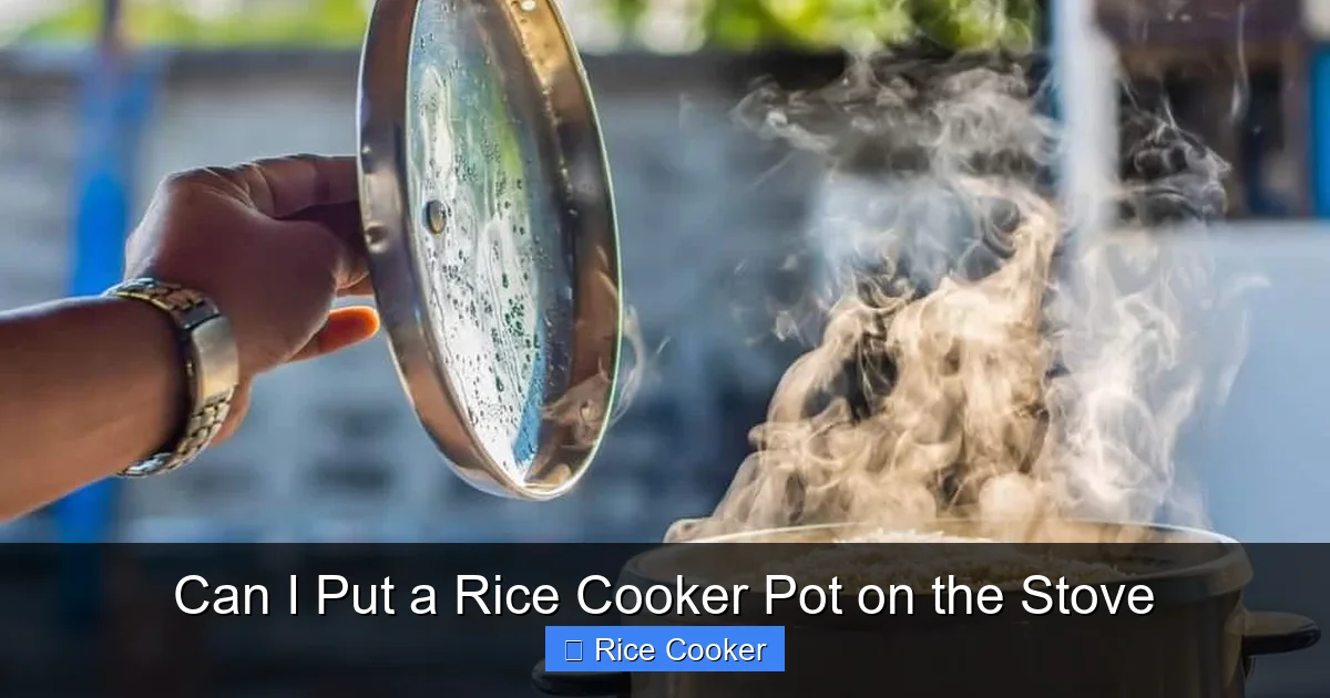Can I Put a Rice Cooker Pot on the Stove