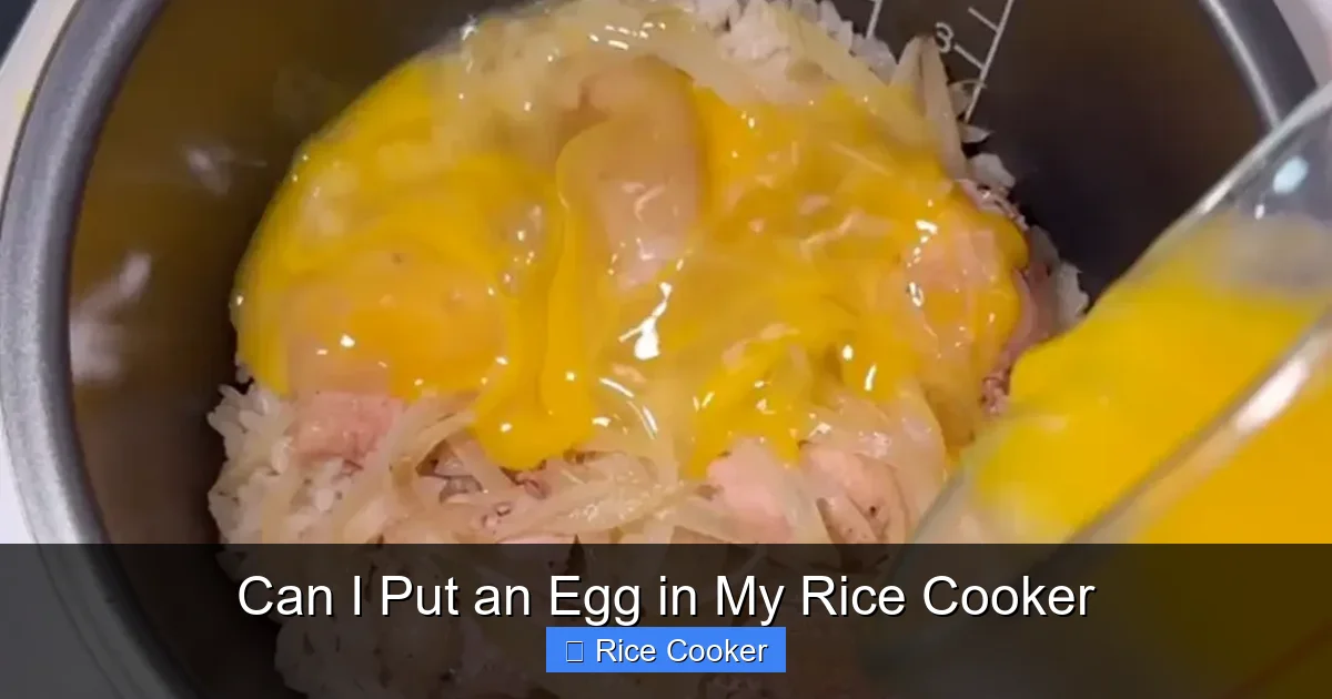 Can I Put an Egg in My Rice Cooker