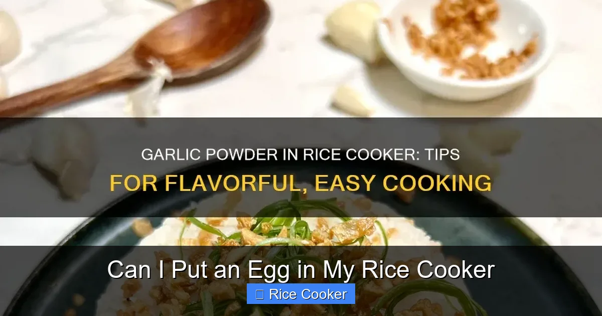 Can I Put an Egg in My Rice Cooker