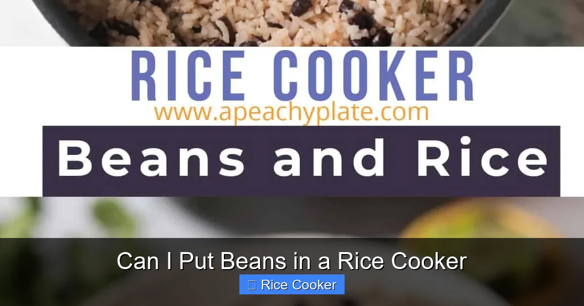 Can I Put Beans in a Rice Cooker